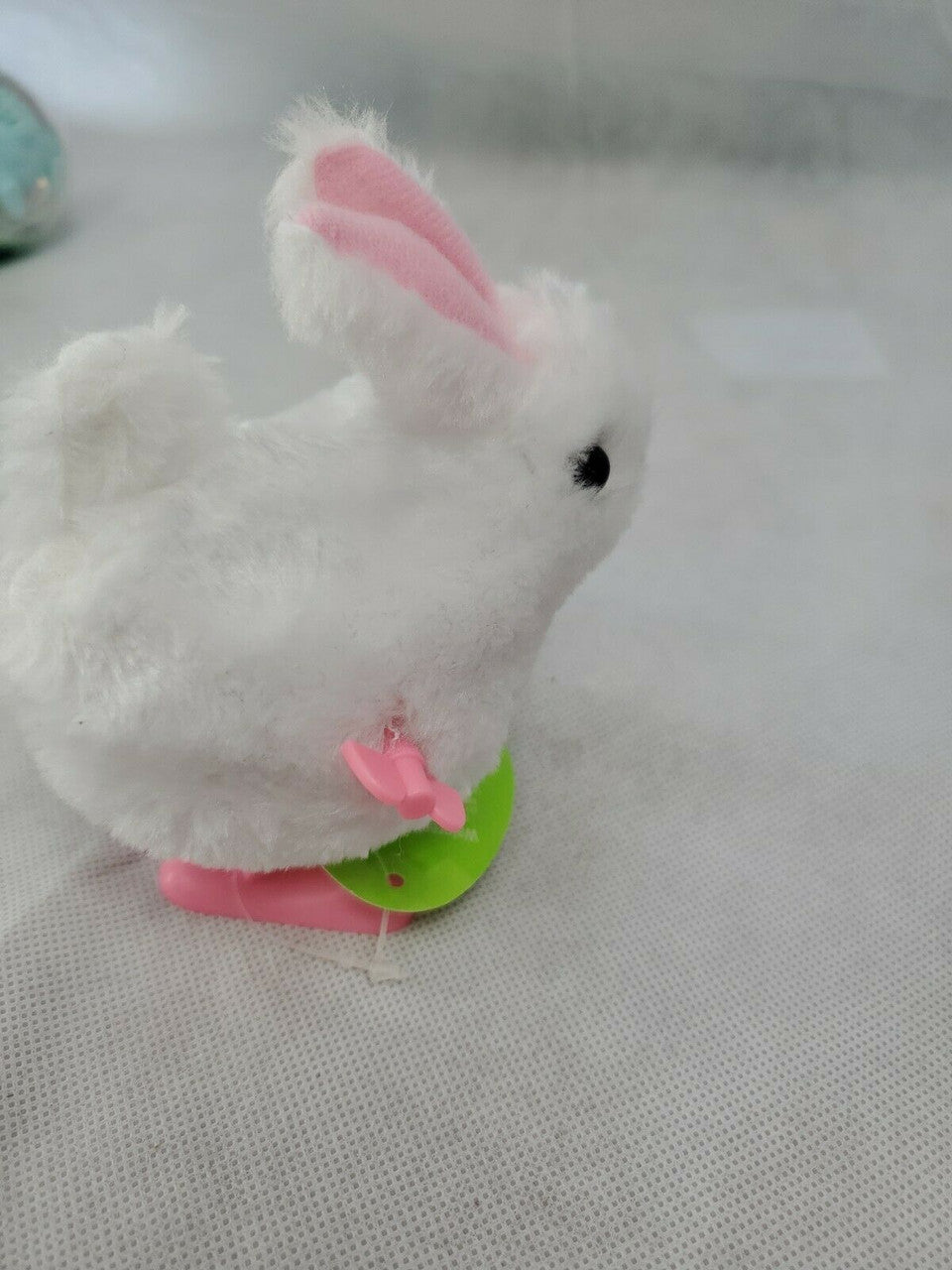 FLUFFY Wind-Up Jumping Bunny 3" Hopping Soft Plush Animal Toy WALGREENS