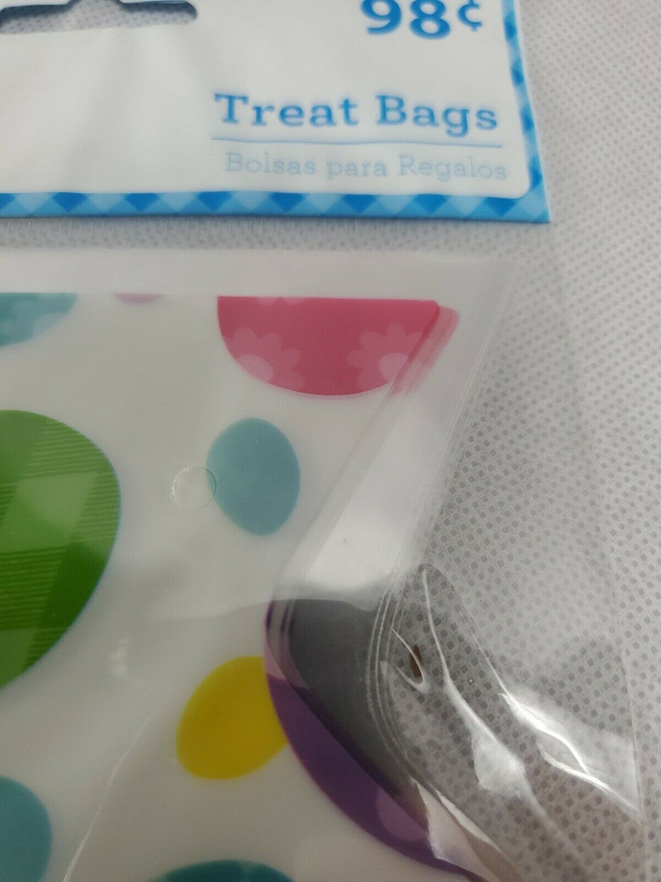 Easter Treat Bags 15 count EGGS Multi-Colored  Lot of 5 packages 5×9 inches