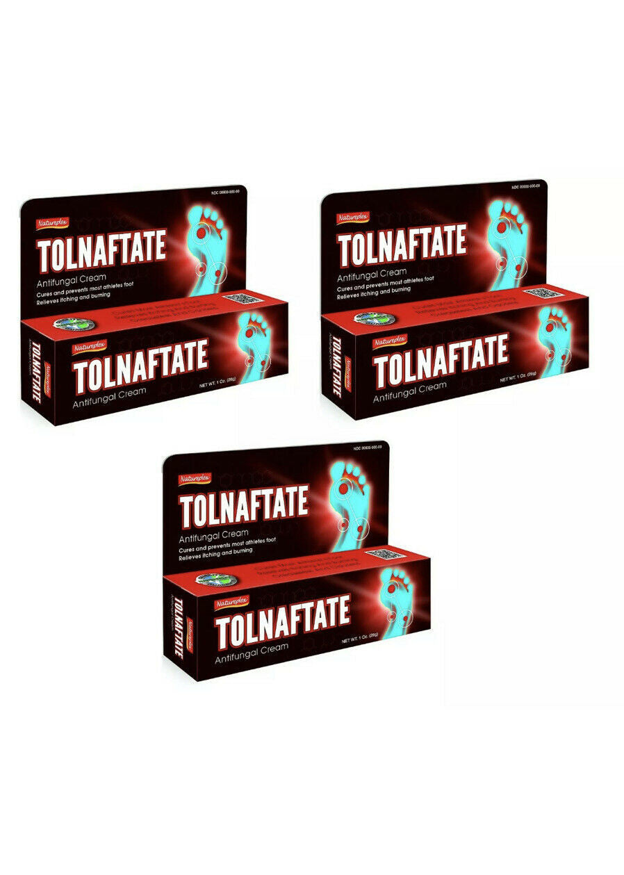 Natureplex Tolnaftate Antifungal Athletes Foot Cream 1 oz (Pack of 3) Exp 02/2024
