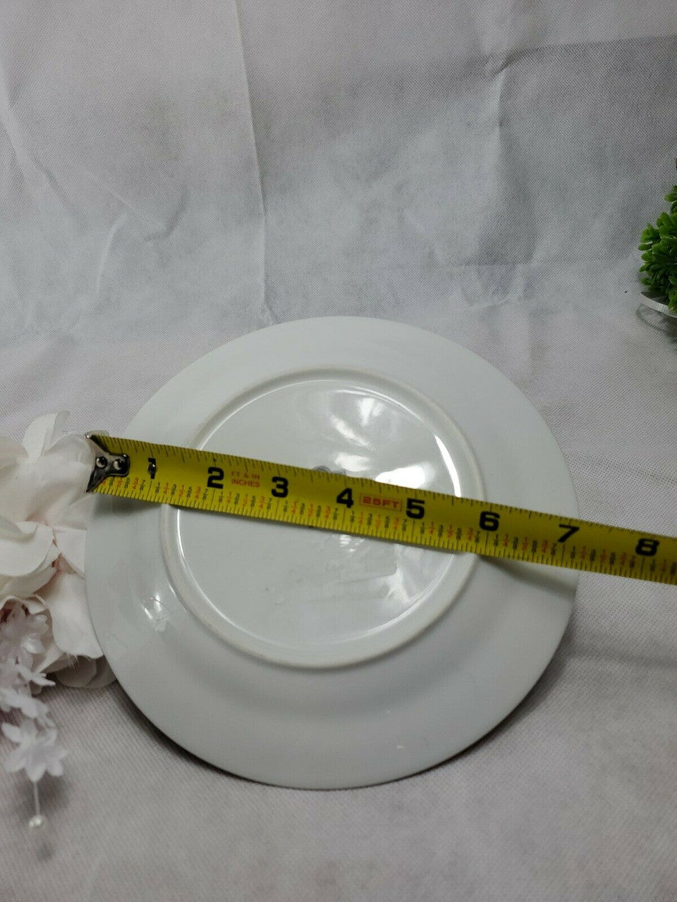 Ten Strawberry Street Gold Maple Leaf Covered Dessert Plate 7.5 Inches