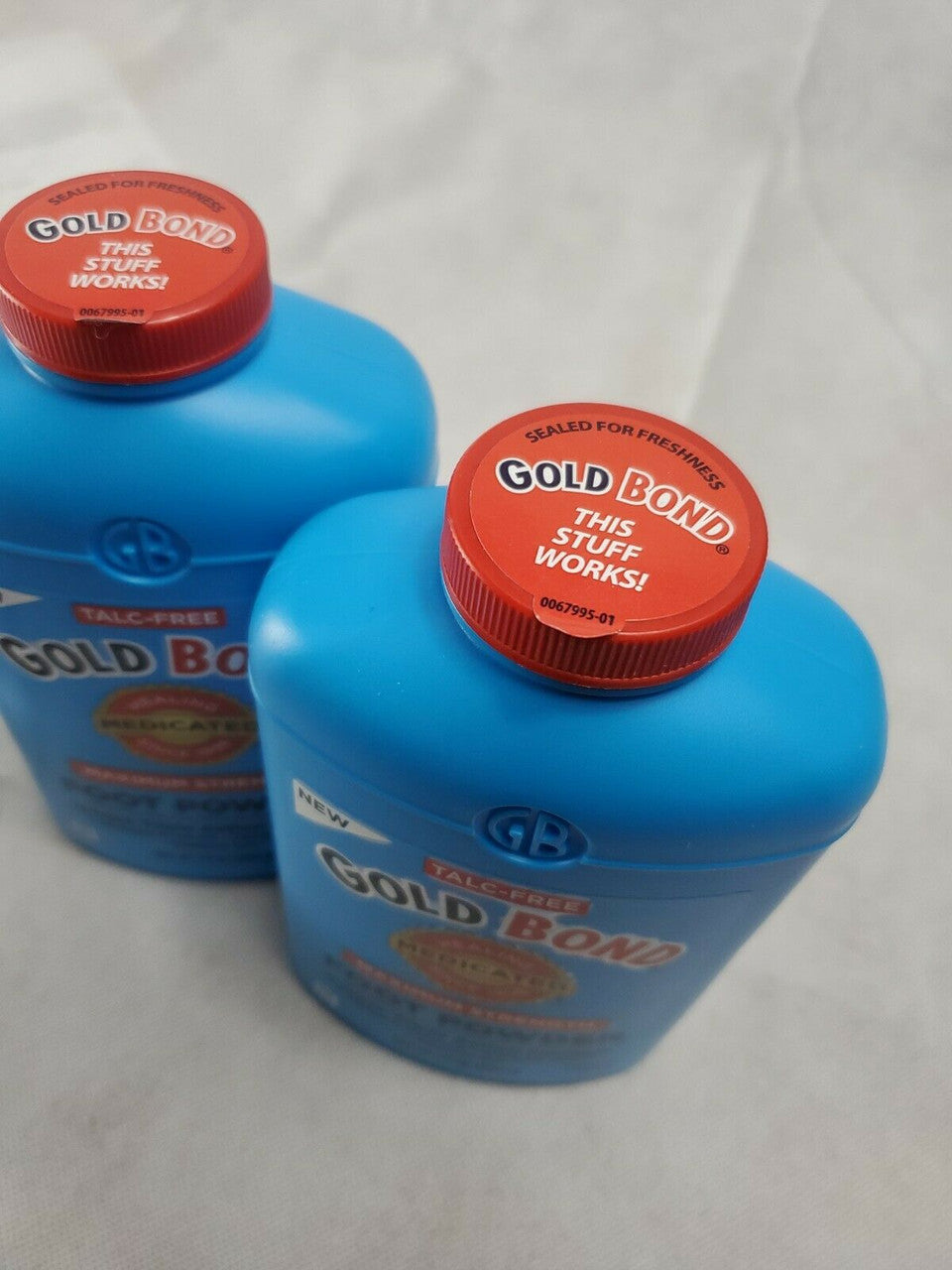 Lot of 2 Gold Bond Medicated Talc-Free Foot Powder 10oz MaxStrength Odor Control