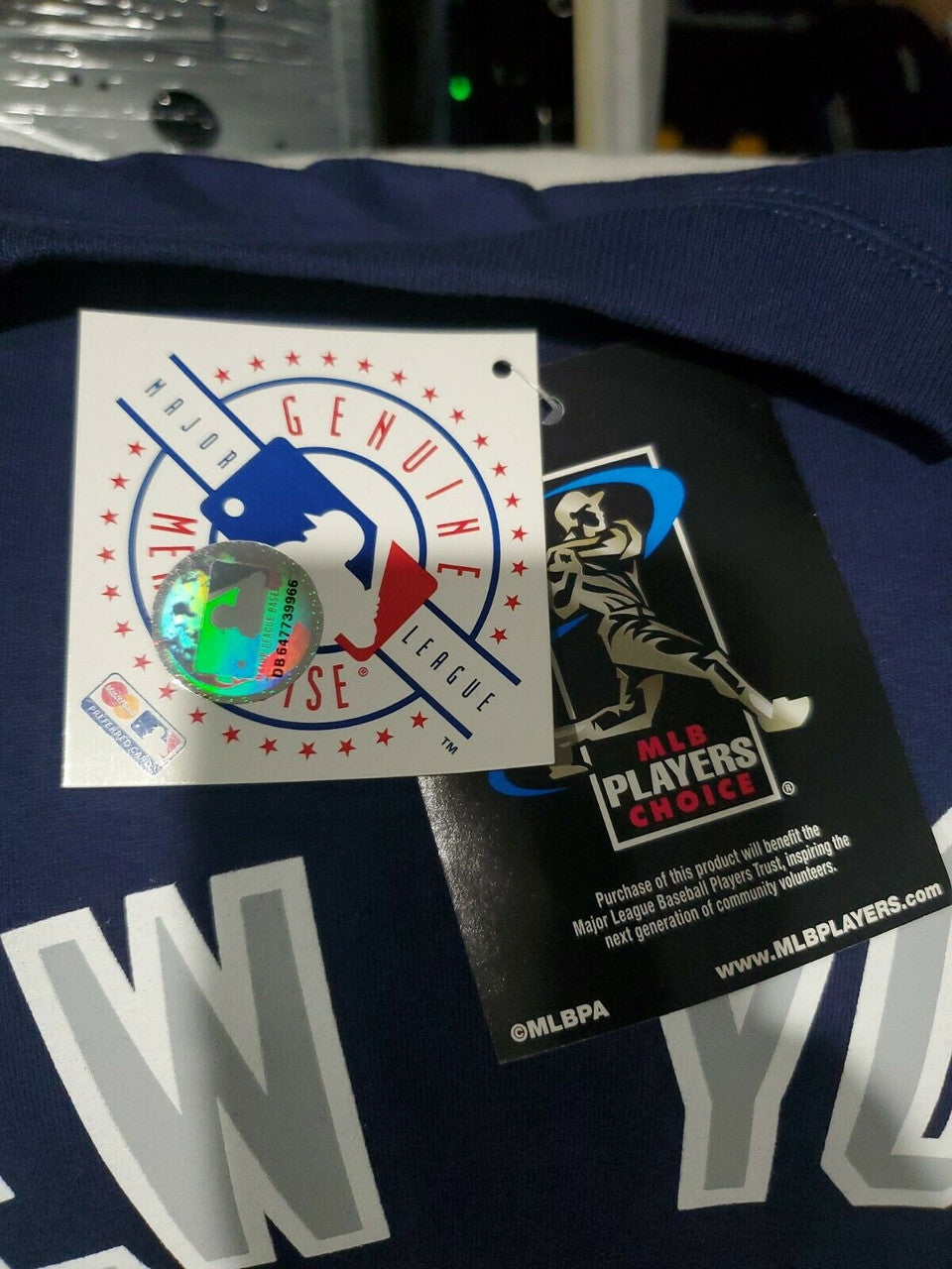 New York Yankees MLB Majestic T-Shirt Blue Size XL Sabathia #52 NY Baseball