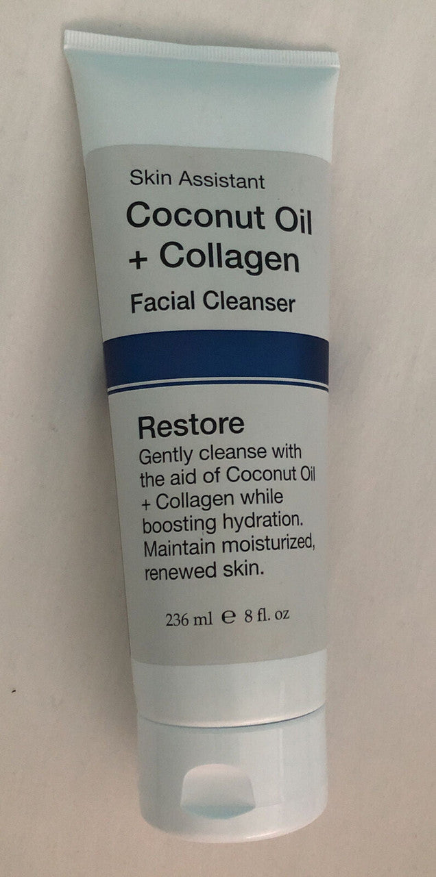 Skin Assistant Coconut Oil + Collagen Facial Cleanser Restore 8 fl oz