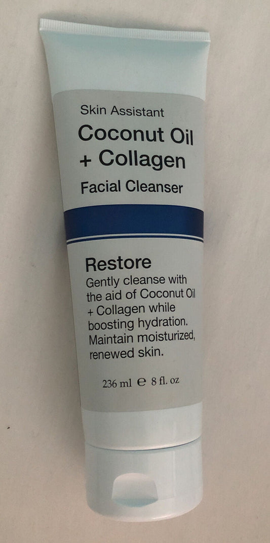 Skin Assistant Coconut Oil + Collagen Facial Cleanser Restore 8 fl oz
