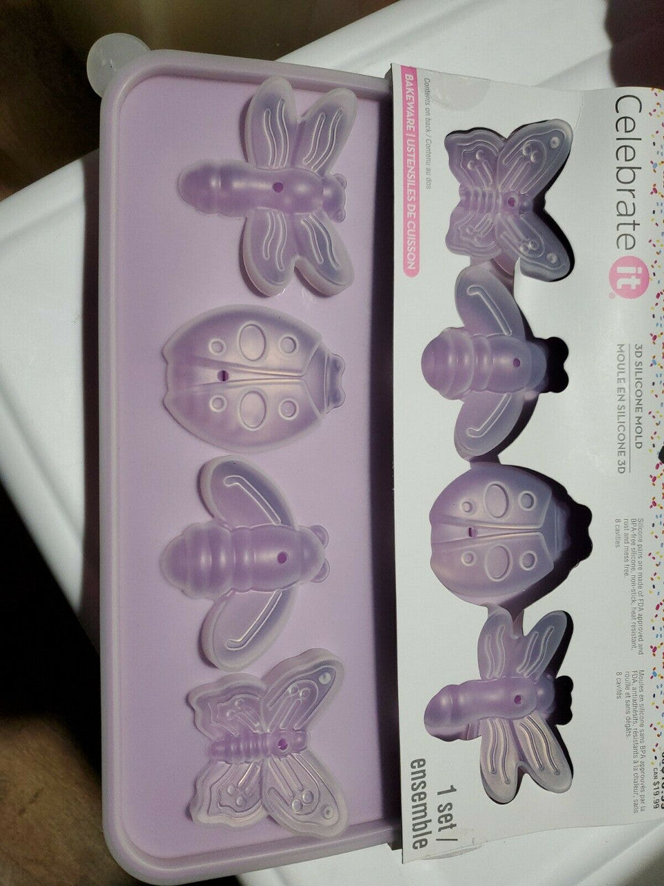 Celebrate It BEE Butterfly Silicone Mold 8 Cavities Bake Freeze