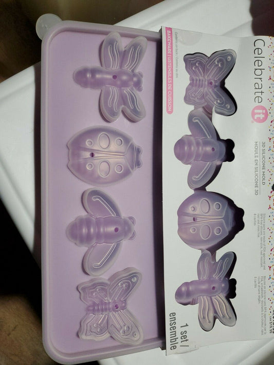 Celebrate It BEE Butterfly Silicone Mold 8 Cavities Bake Freeze