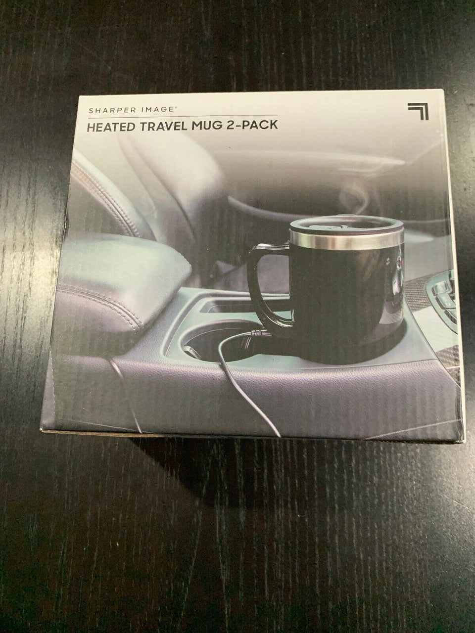 Sharper Image Heated Travel Mug Set Pack Stainless Steel