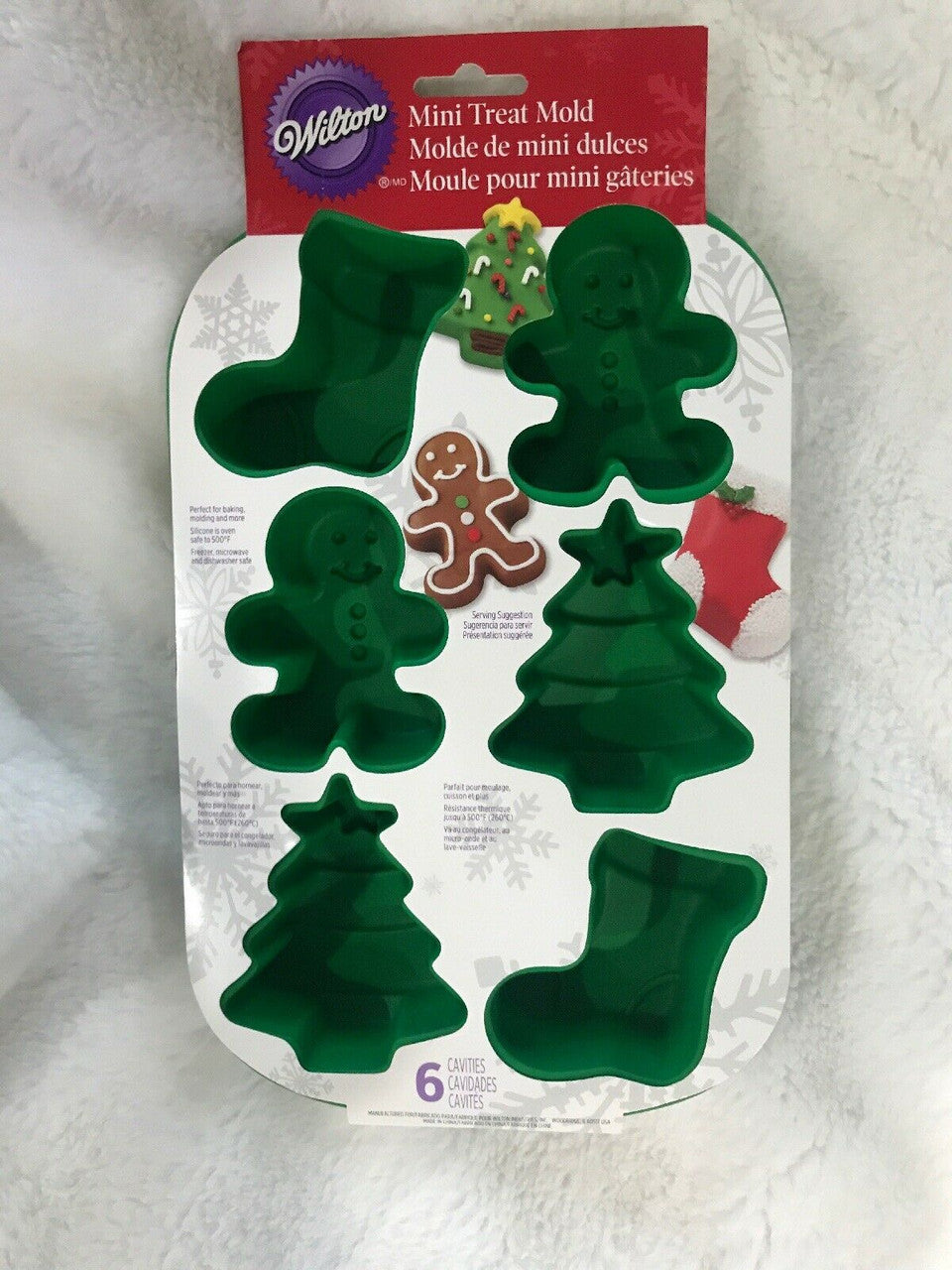 Wilton Silicon Mold Christmas Xmas 6 Cavities