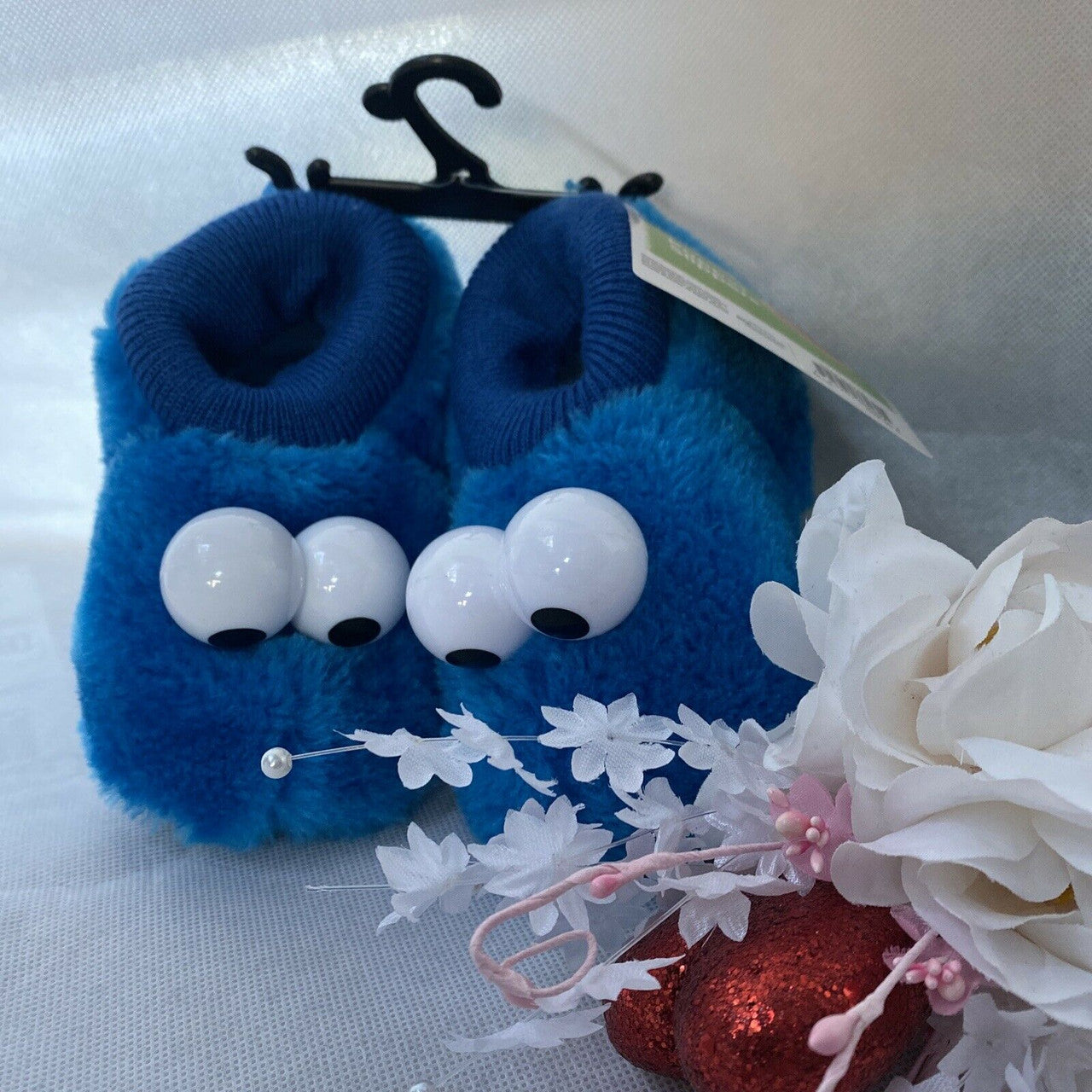 Cookie Monster Toddler Uni-Sex Puppet Slippers Size M (7-8)