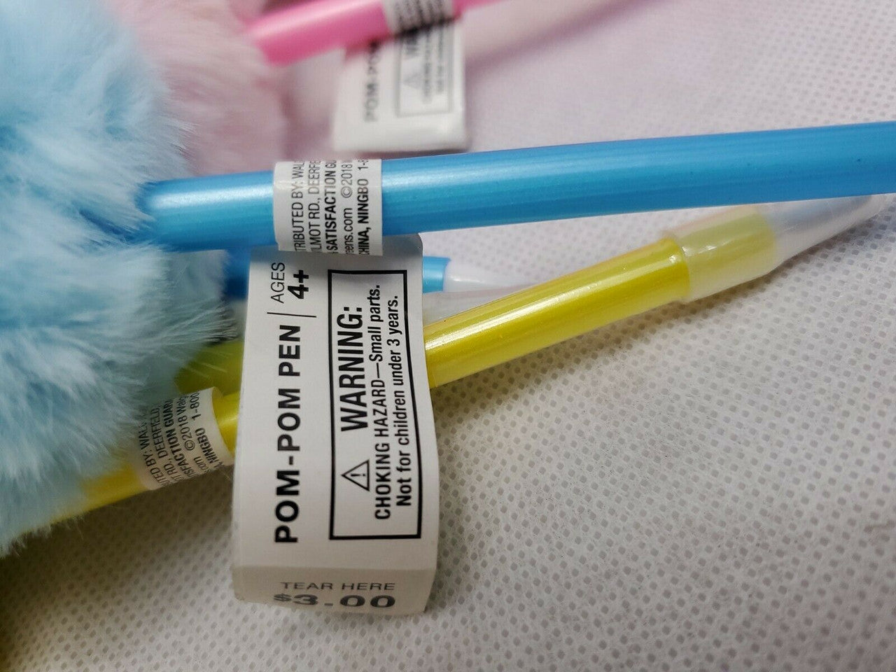 POM-POM Easter PENS Chick Rabbit Sheep Walgreens Lot of 9 pieces
