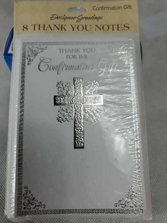 Designers' Collection 8 Thank You Confirmation Gift  Notes with Envelopes