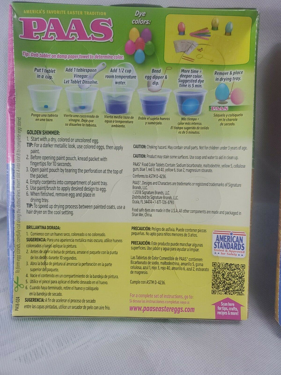 Easter Egg Decorating Kit Lot of 2 packages Golden Shimmer PAAS & Creatology