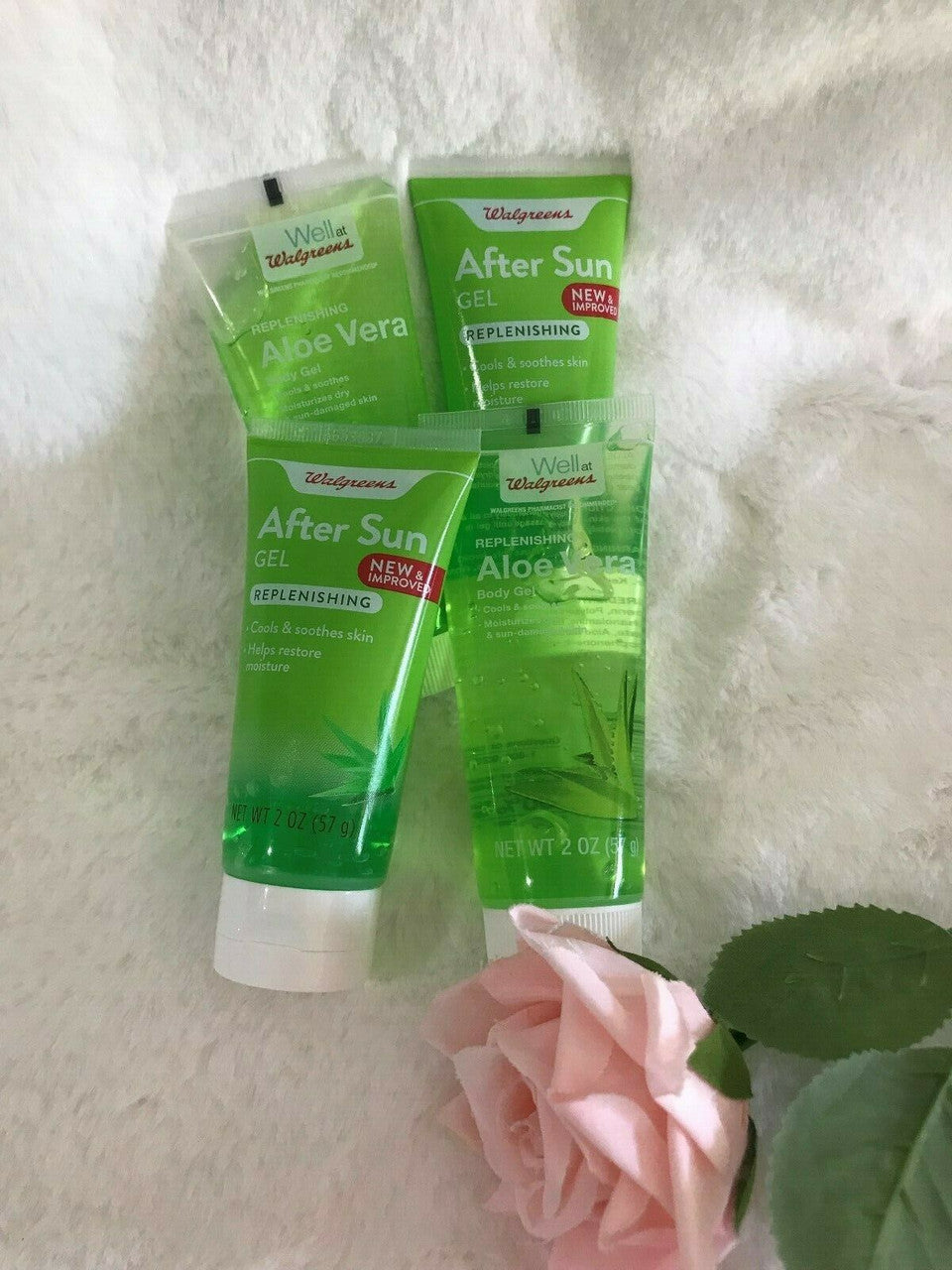 2 + 2 pc Aloe Vera Body Gel After Sun Moisturising sun damaged skin Travel Beach