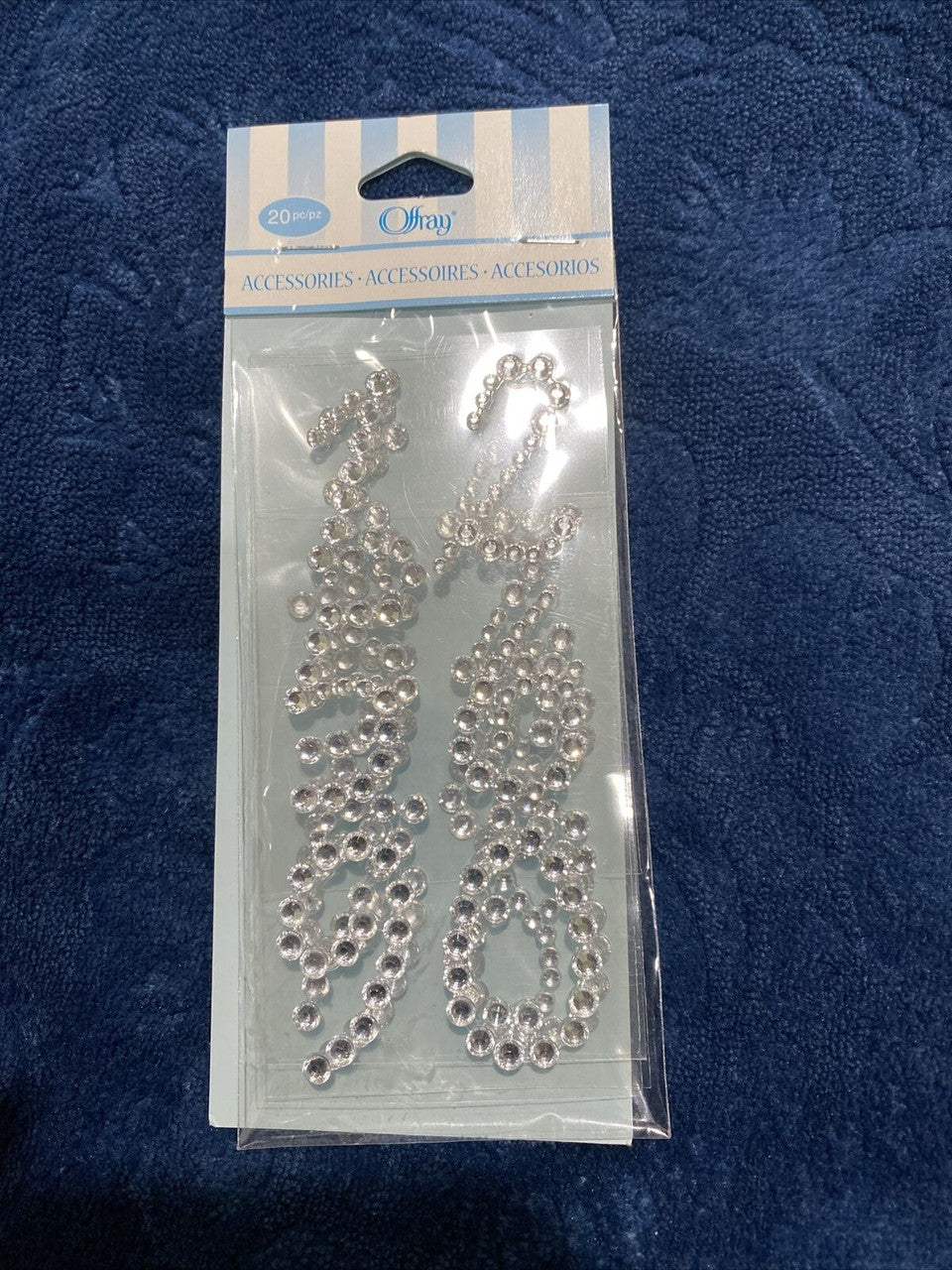 Offray accessories adhesive gem peel & stick 20 pcs set