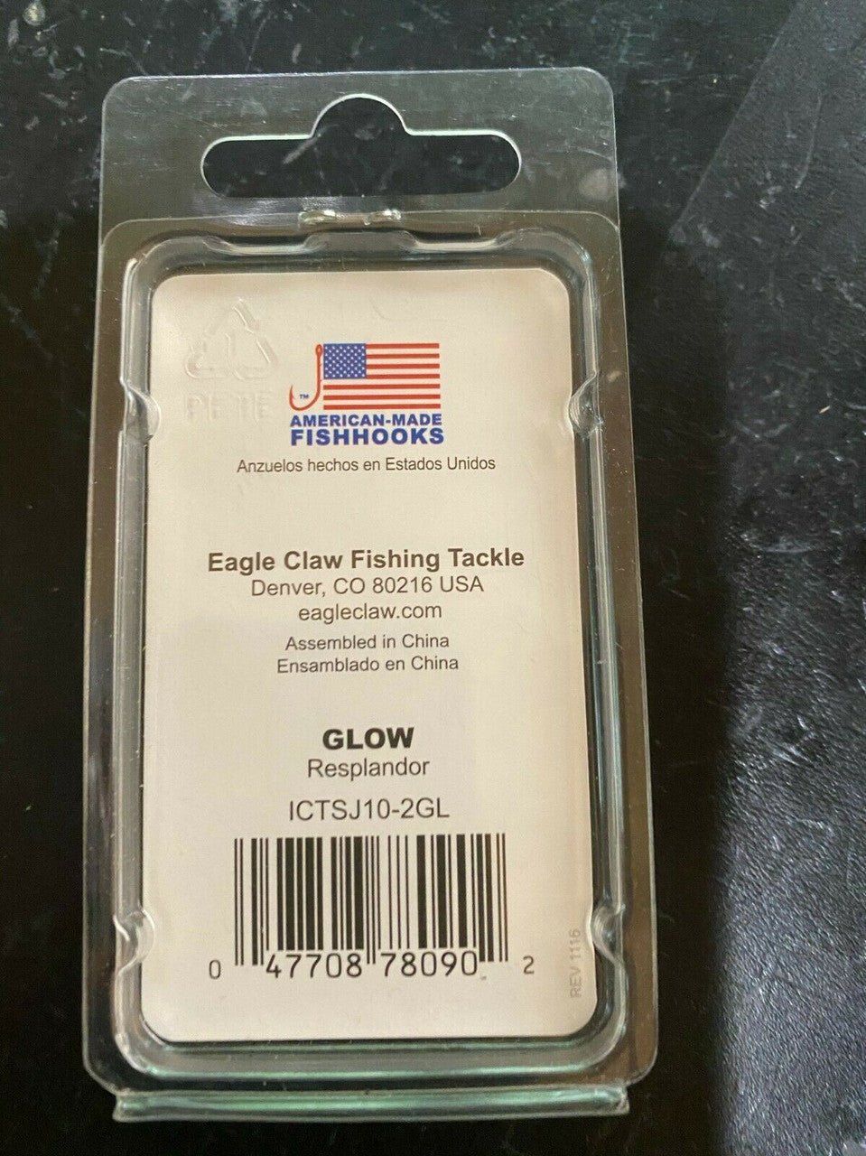 Eagle Claw Lazer Sharp Tubgsten Arctic Jig Sz 10 Glow ICTSJ10-2GL