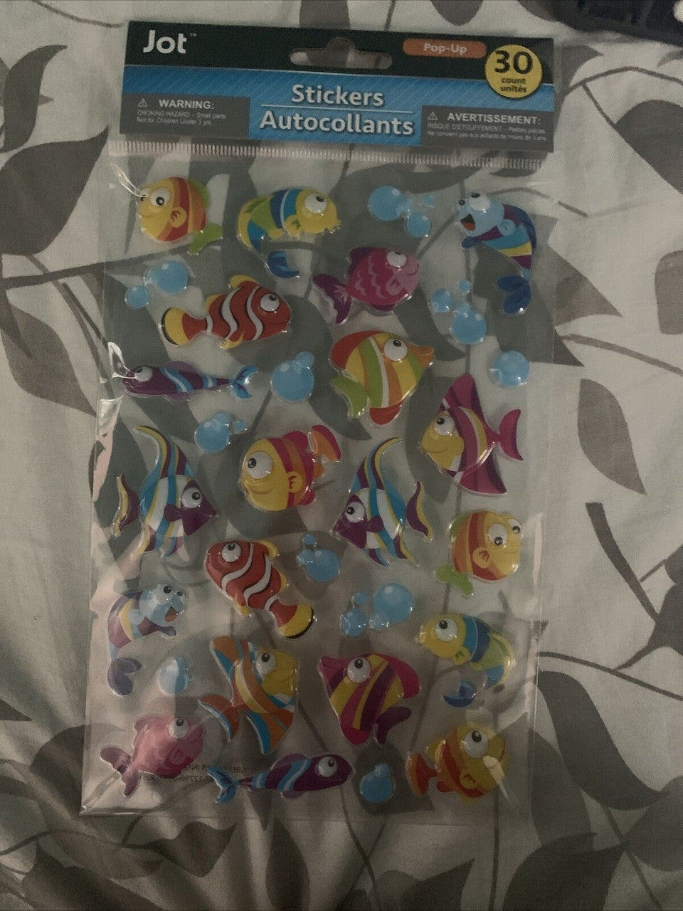 Jot pop up stickers 30 ct Fish