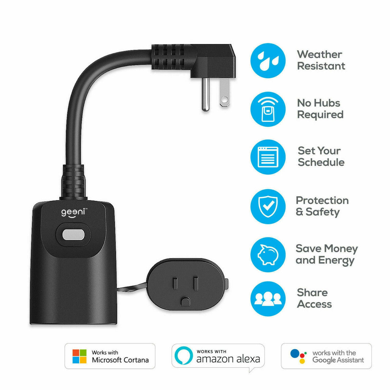 Geeni Indoor / Outdoor Smart WiFi Plug No Hub Required