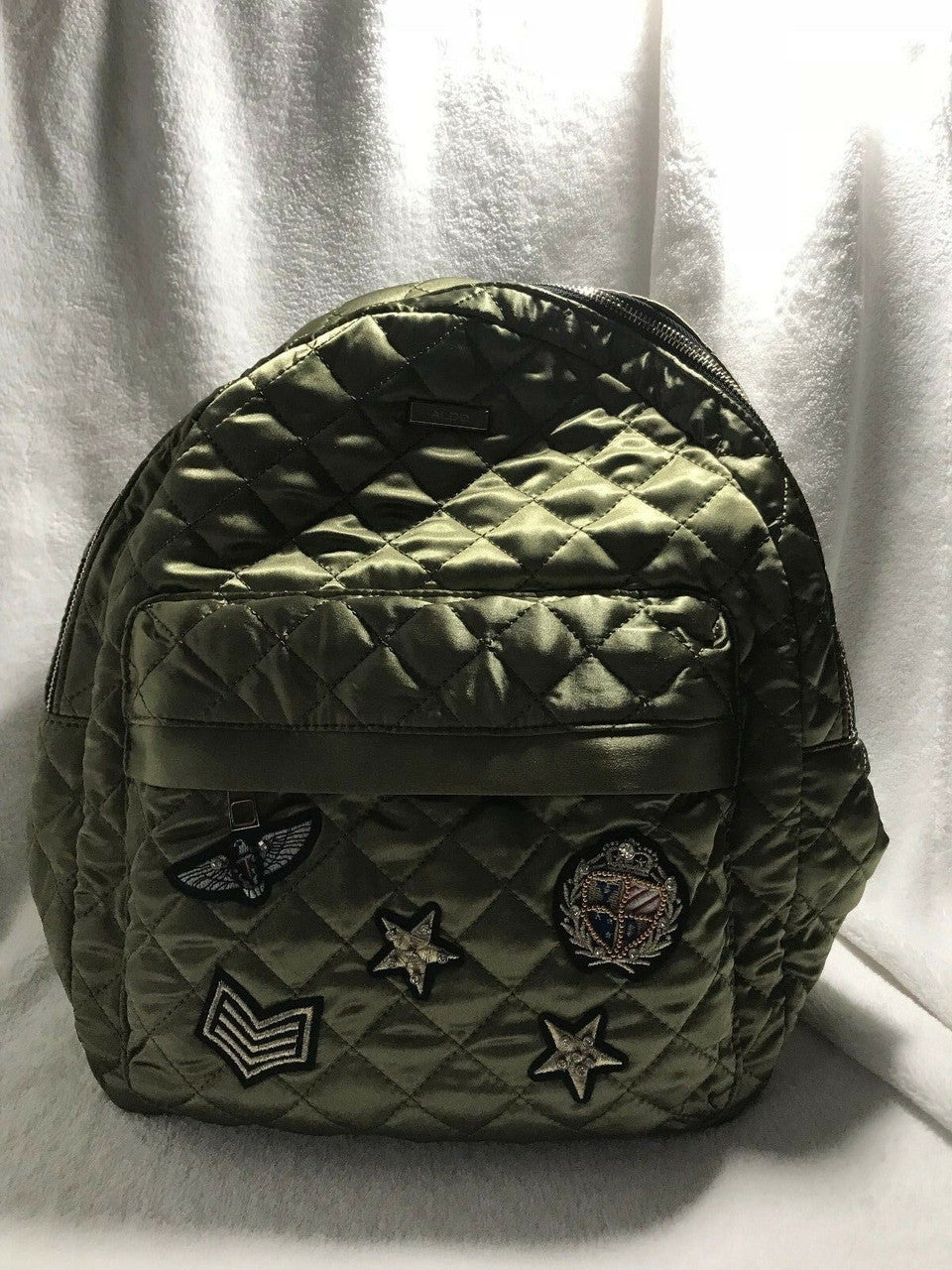 ALDO backpack satin olive green Good for school / travel / shopping