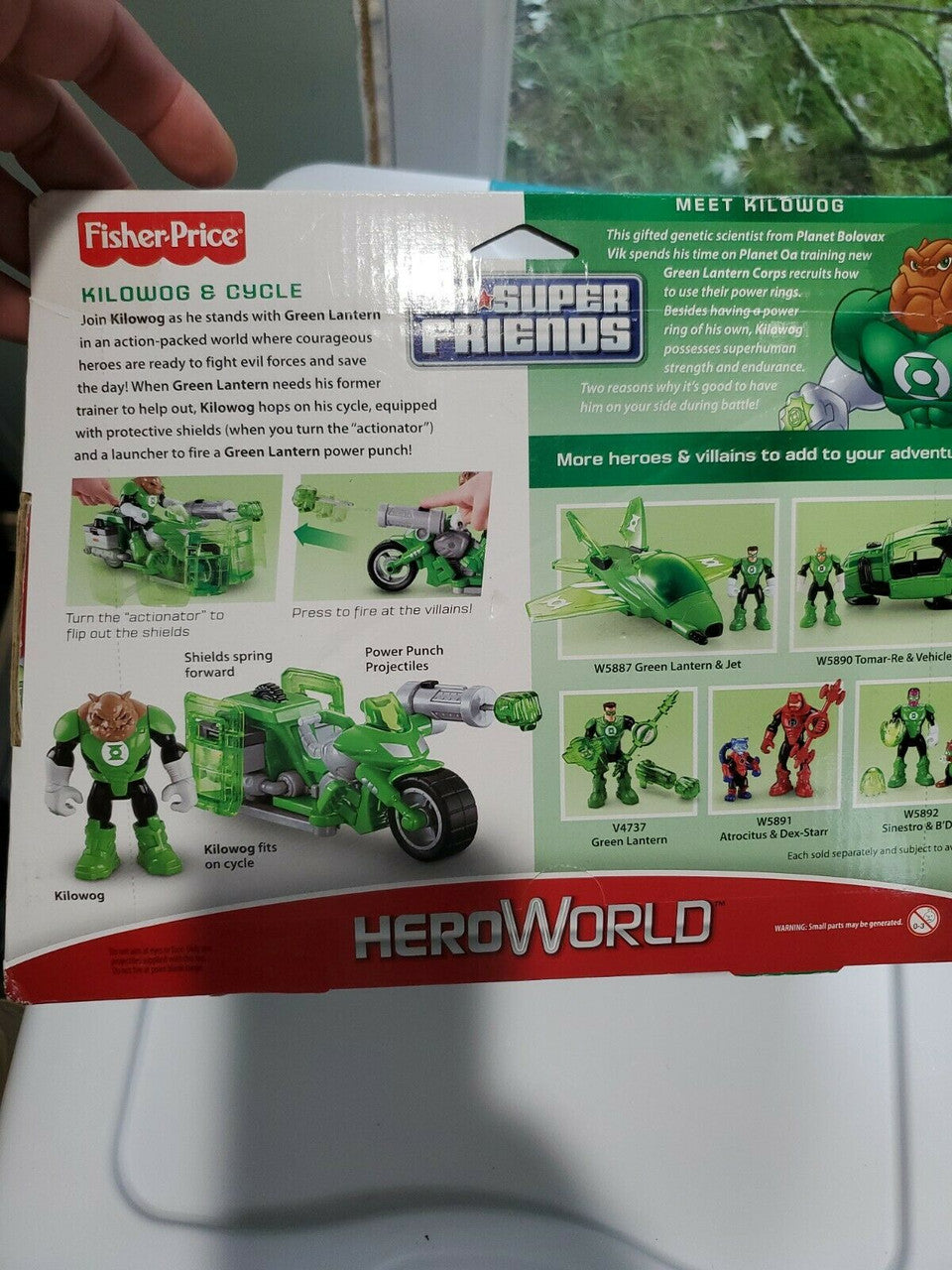 HEROWORLD DC SUPER FRIENDS KILOWOG & CYCLE SET FISHER PRICE