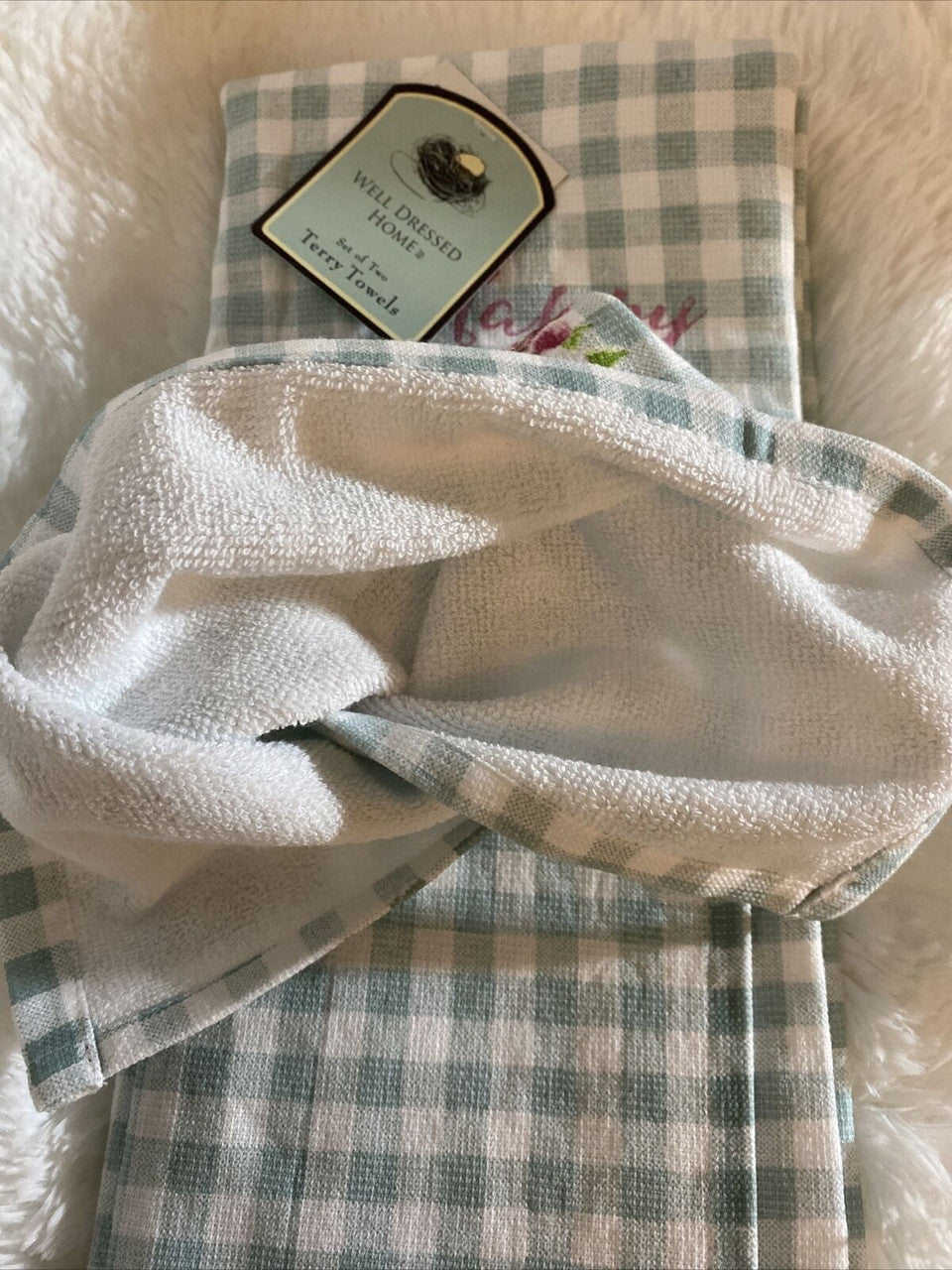 Happy Easter Set Of 2 Terry Towels Well Dressed Home