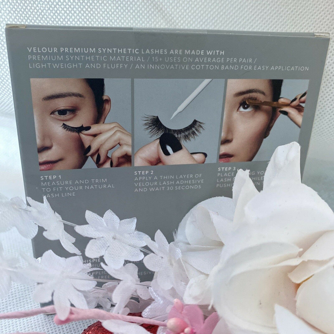 VELOUR  Fluff'n Whispie GLAMOUREYES KIT premium synthetic lashes latex free glue