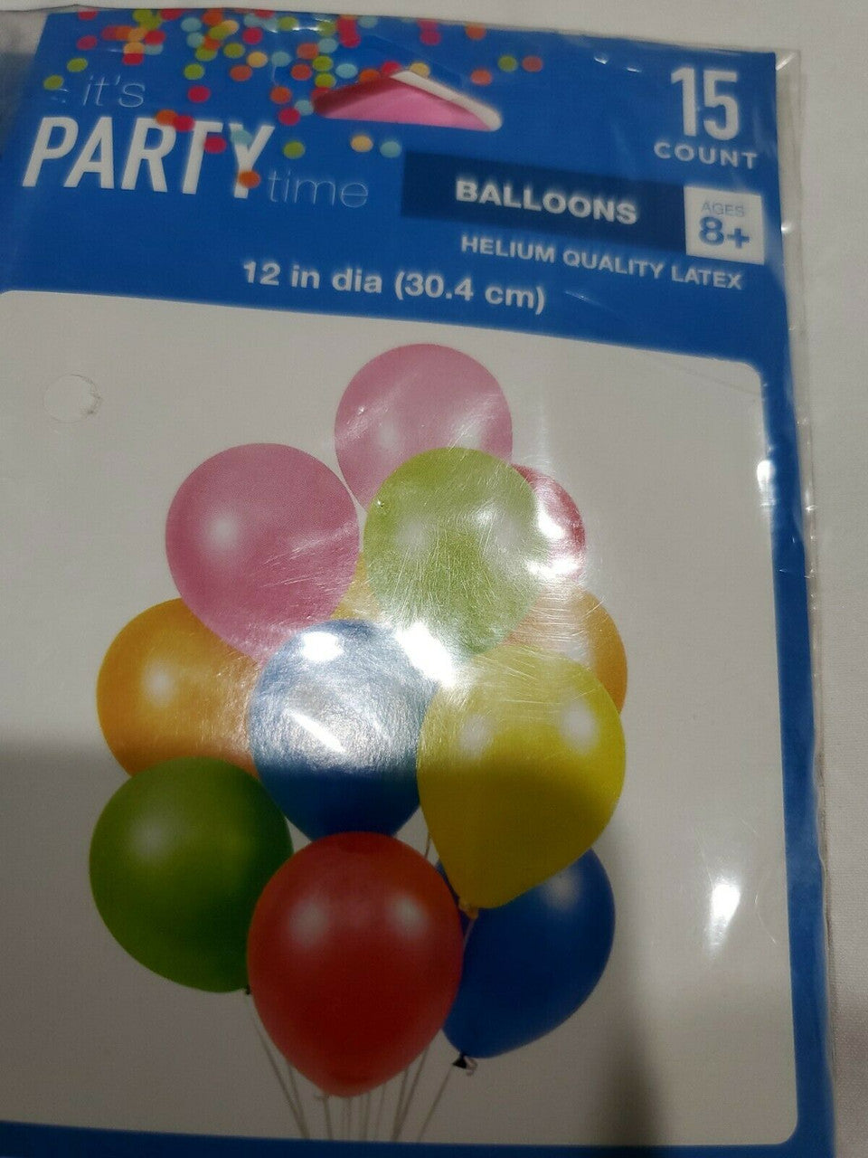 PARTY Standard Color Assorted Latex Helium Balloons 12" Ages 8+ ( 2 pack 30 pc )