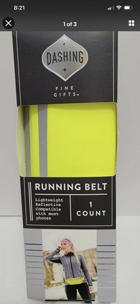 Dashing Women Running Belt Lightweight Reflective Phone Carrier Lime Sealed Gift