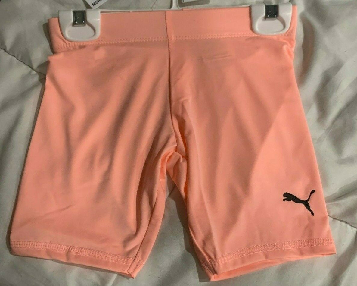 PUMA Little Girls 2pc Tank And Bike Short Set Size 6 pink black