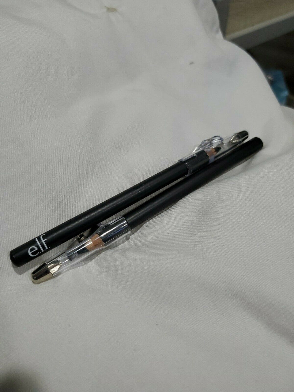 ELF Shimmer Eyeliner Pencil w/ Sharpener .04 Oz #7609 BLACK BANDIT lot of 2