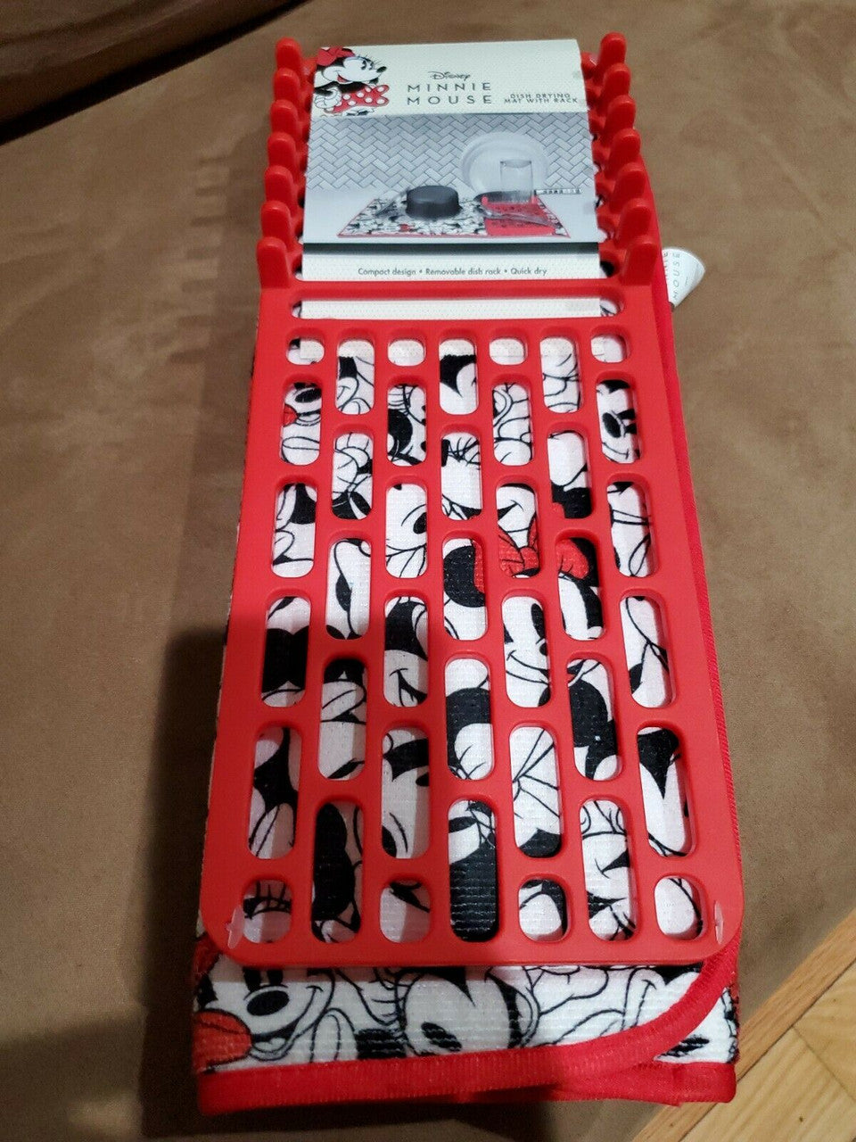 Disney Mickey Mouse Dish Drying Kitchen Mat With Rack 16 Inches X 18 Inches