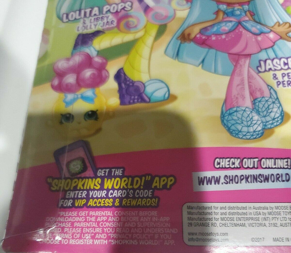 Shopkins Shoppies Jascenta doll with Peyton Perfume accessory in original packaging