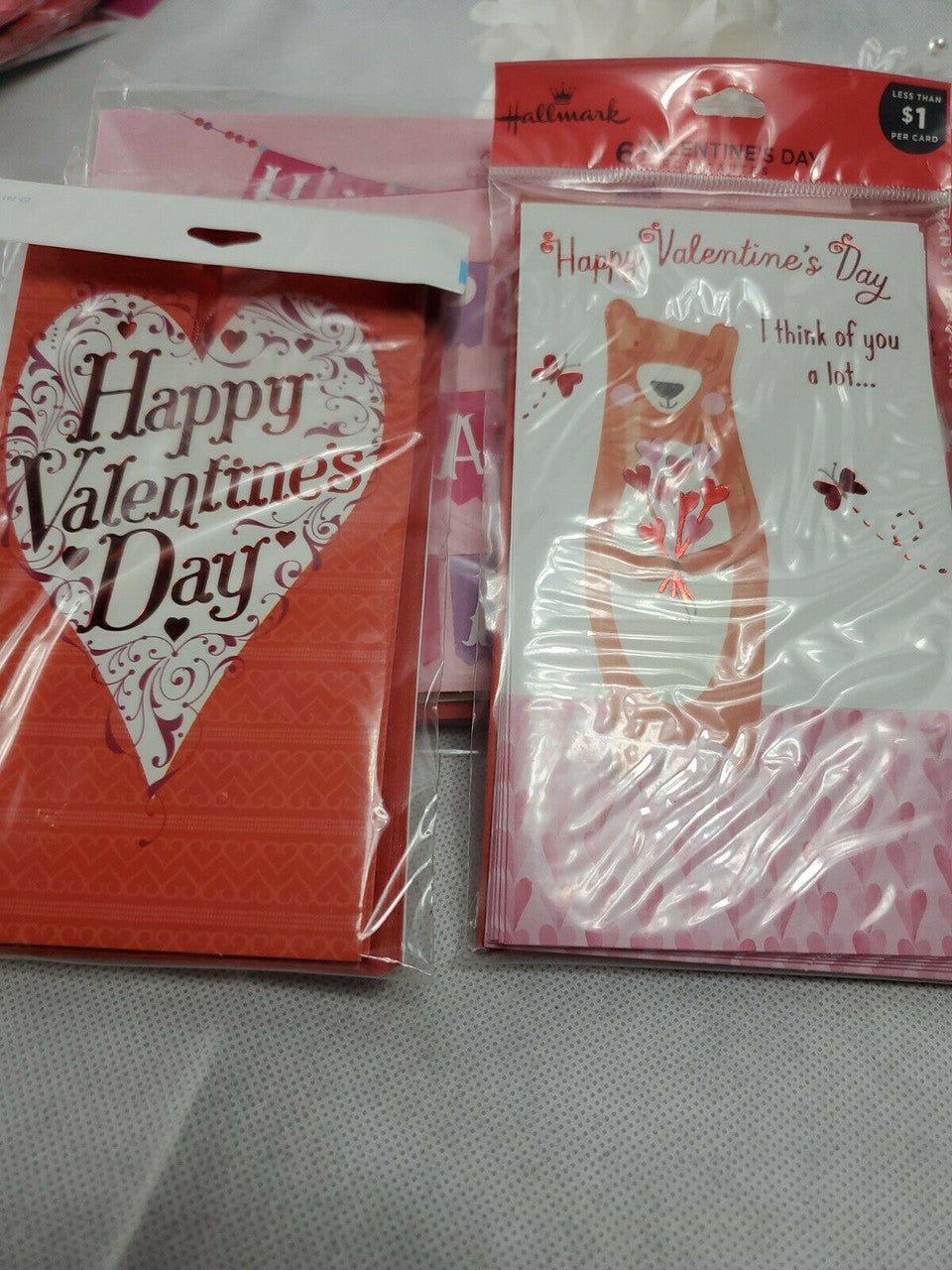 Hallmark Valentine's Day Cards Four Variety Packs (24 Cards)Lot of 4 packages