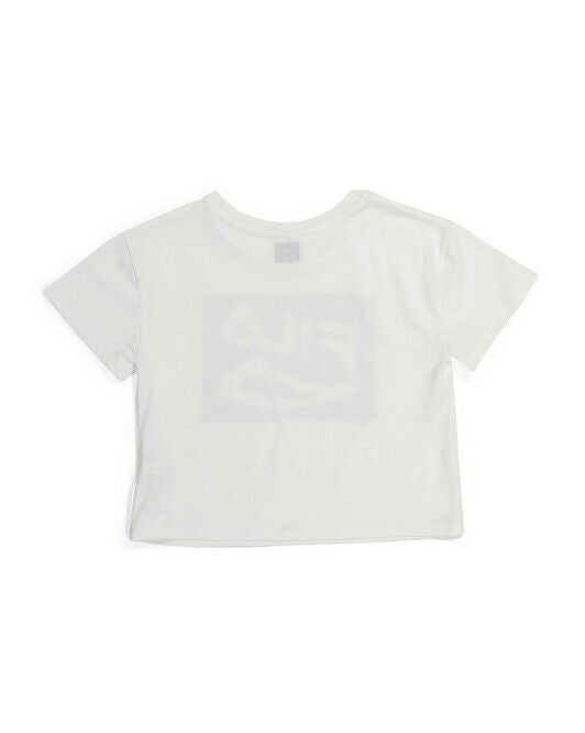 FILA Big Girls Foil Tee T-shirt Size M white pink
