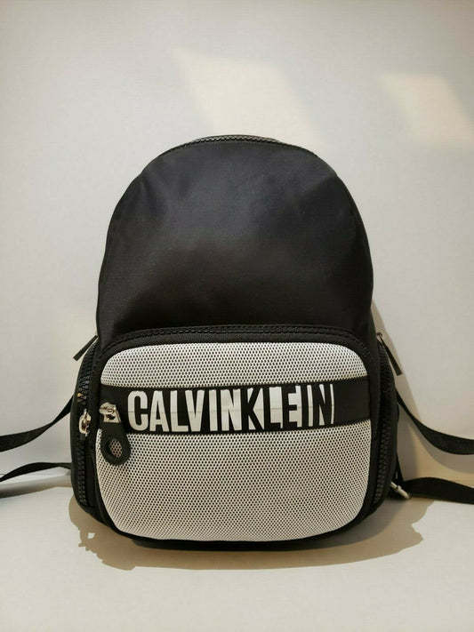 Calvin Klein Black and White Backpack Stylish Solid