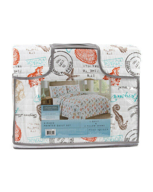 OCEAN VIEW Aruba Sea Life Quilt Set KING