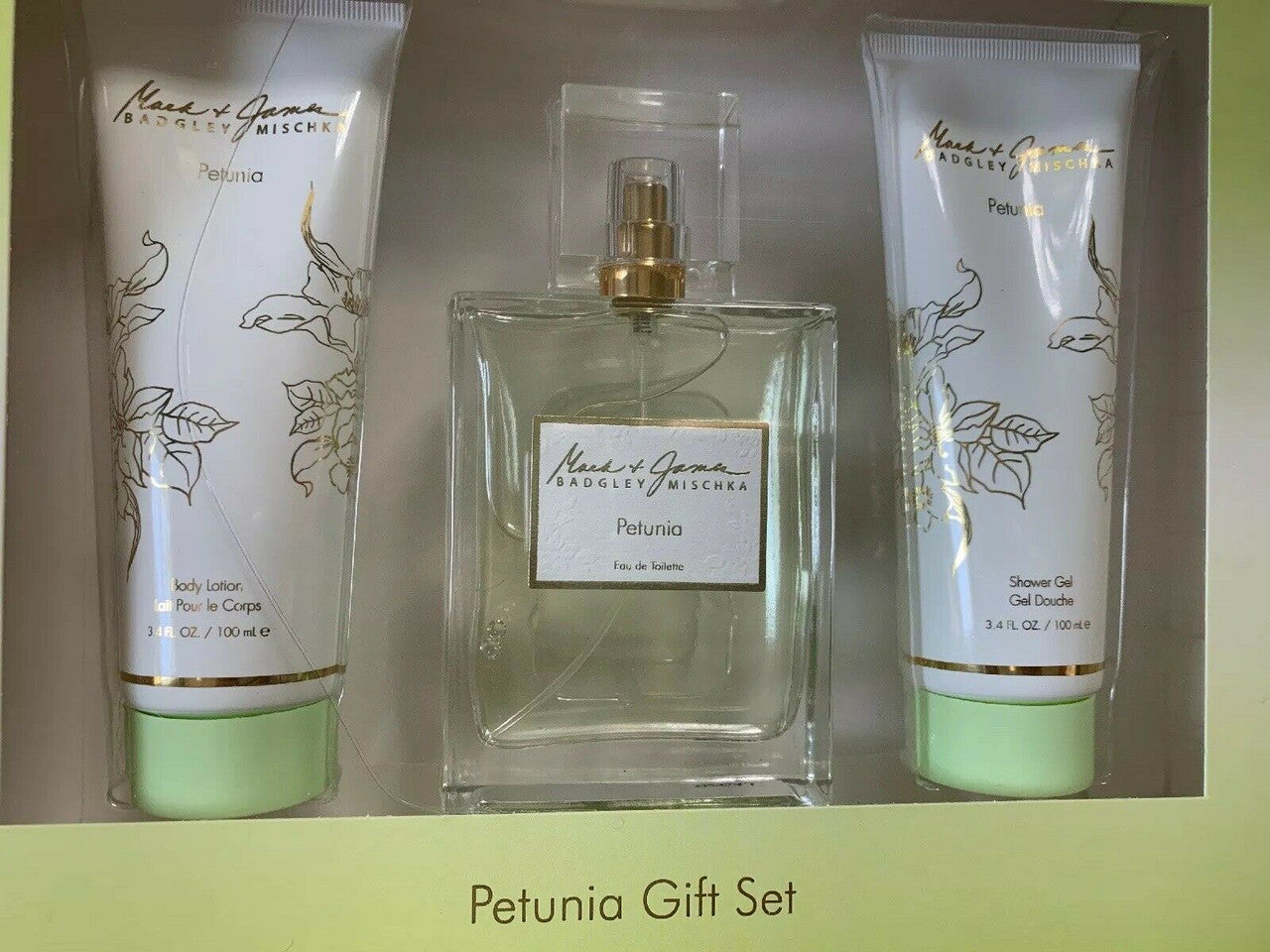 Mark James by Badgley Mischka Petunia EDT 3.4 Fl Oz Shower Gel 3.4 Fl Oz Body Lotion 3.4