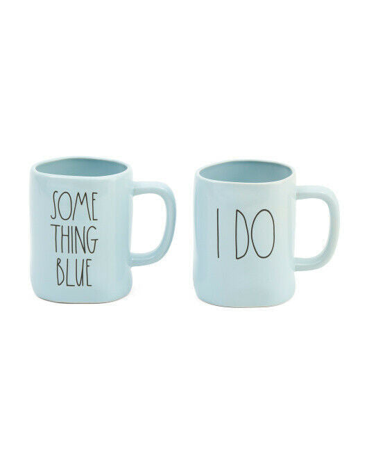 Rae Dunn  Mug Set Something Blue & I Do Blue Wedding Collection or New Home Gift