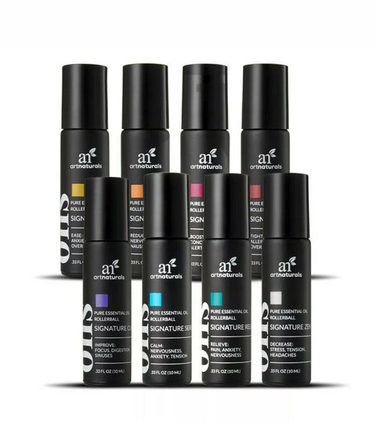 Pure Essential Oil Rollerball Collection (8x10mL) Aromatherapy Signature Blends