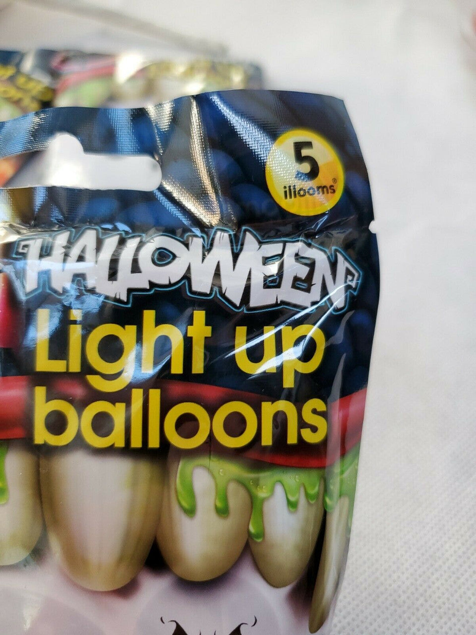 Illooms Led Balloons Light Up Balloons Halloween Ghost Lot of 5 packages