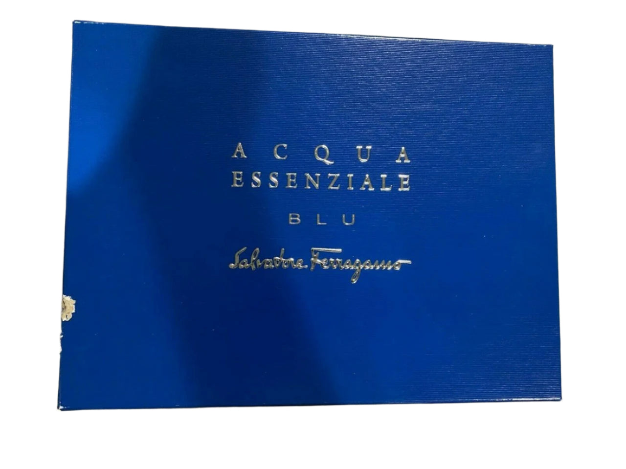 Salvatore Ferragamo Acqua Essenziale Blu 3-piece men’s fragrance gift set with EDT, shower gel, and aftershave in blue box