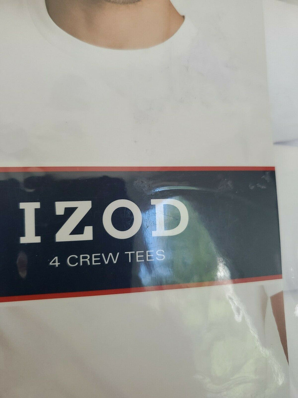 IZOD 4 pack White Classic Fit Crew Neck T-shirt Tee Soft Cotton Tag Free M