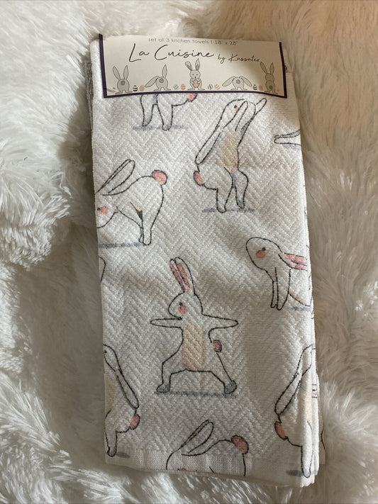 Set Of 3 Towels La Cuisine 18 X 28 Easter Bunnies