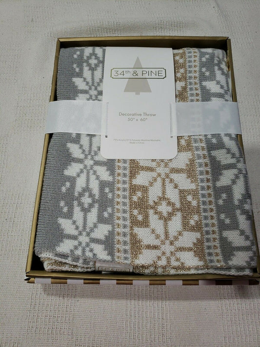 34th & Pine Decorative Throw 50" x 60"