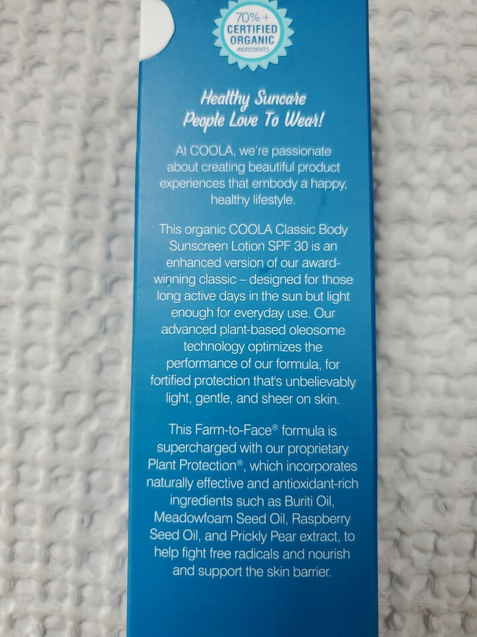COOLA Classic Body Organic Sunscreen Lotion SPF 30 5 Fl Oz