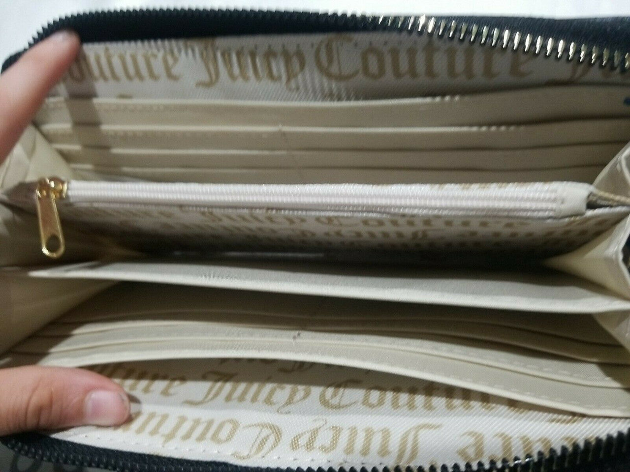 Juicy Couture Black Shining Crown Wallet