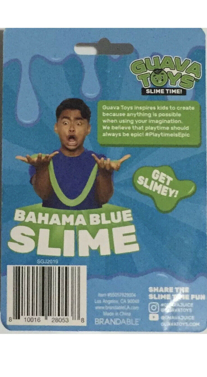 Guava Toys Bahama Blue Pre Made Slime Wave 1   Ages 8+