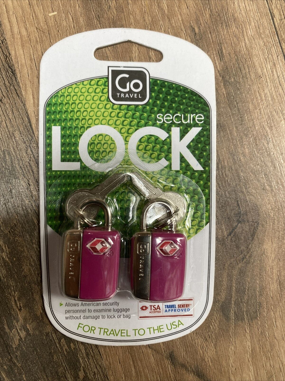 Go Travel Secure Lock For Travel To The Usa Pink