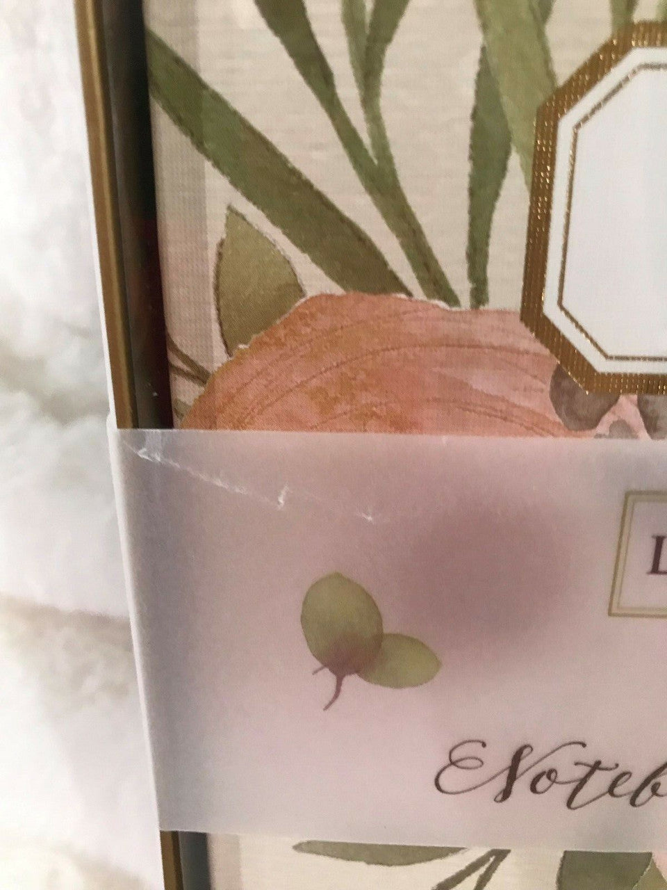 Laura Ashley Paper Plastic Journal Notebook & Pen Gift Stationery Set