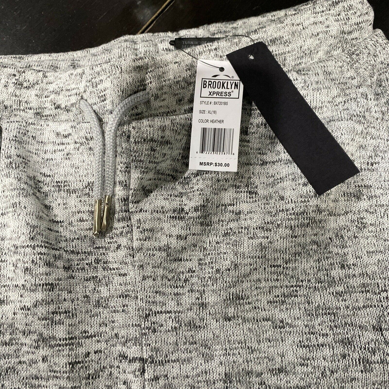 Big Boys Sweater Shorts XL (18/20) Heather Marled