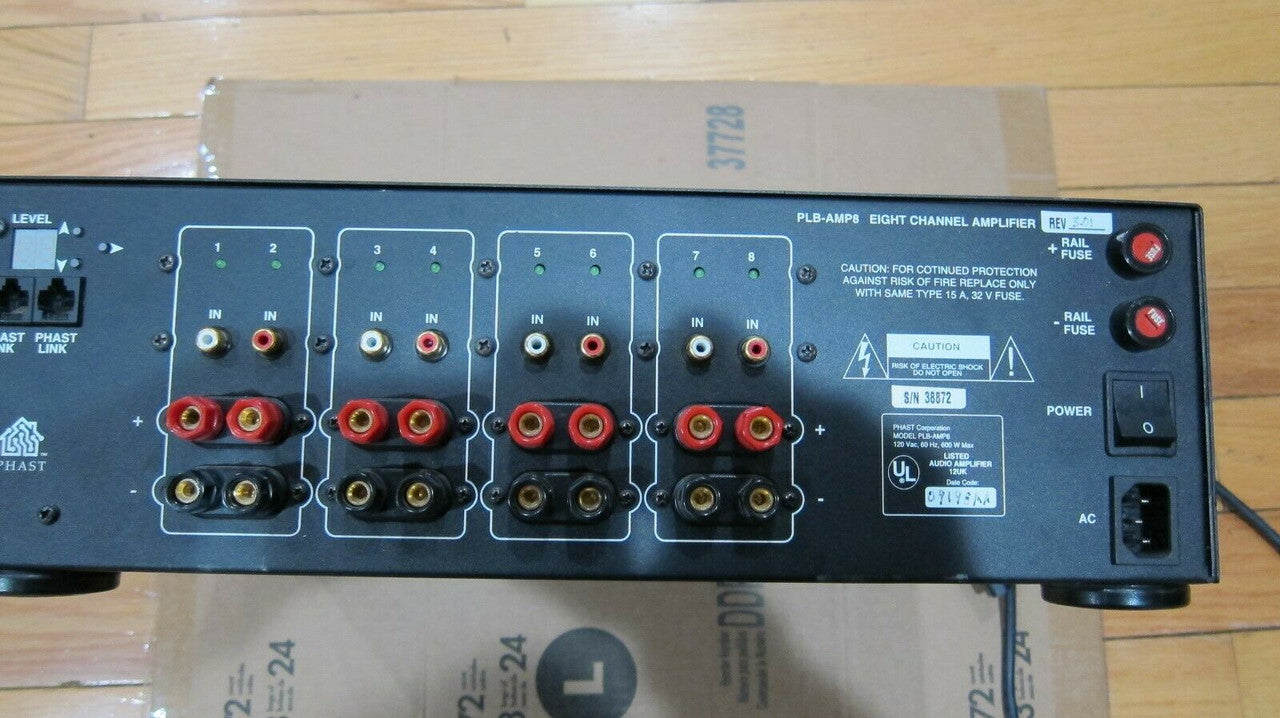 AMX Phast PLB-AMP8 8-Channel Audio Amplifier/ Amp used works
